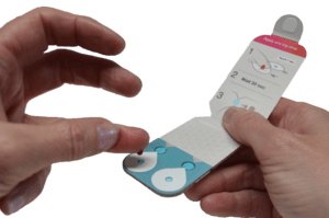 Sampling with quantitative dried blood spot sampling card